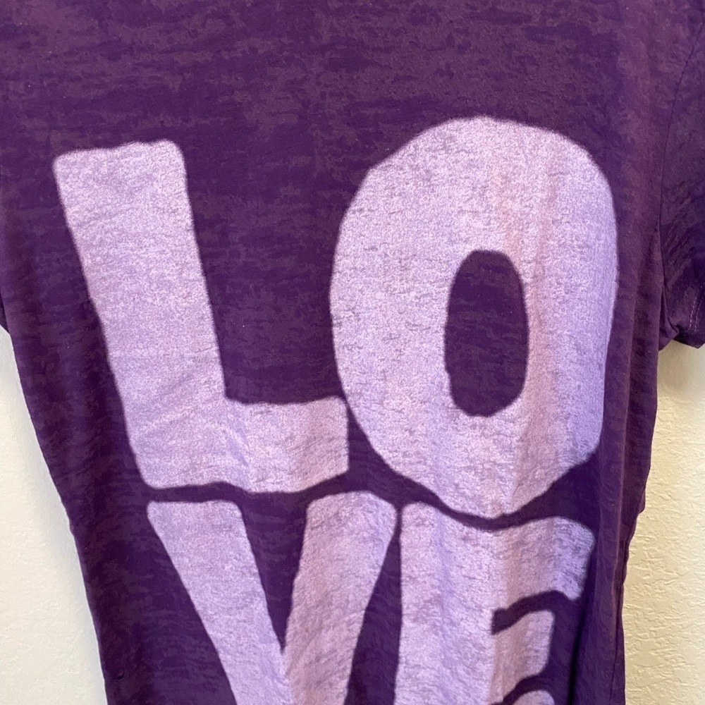 Heritage Purple Love T-shirt Size L New Without Tag - Picture 4 of 5
